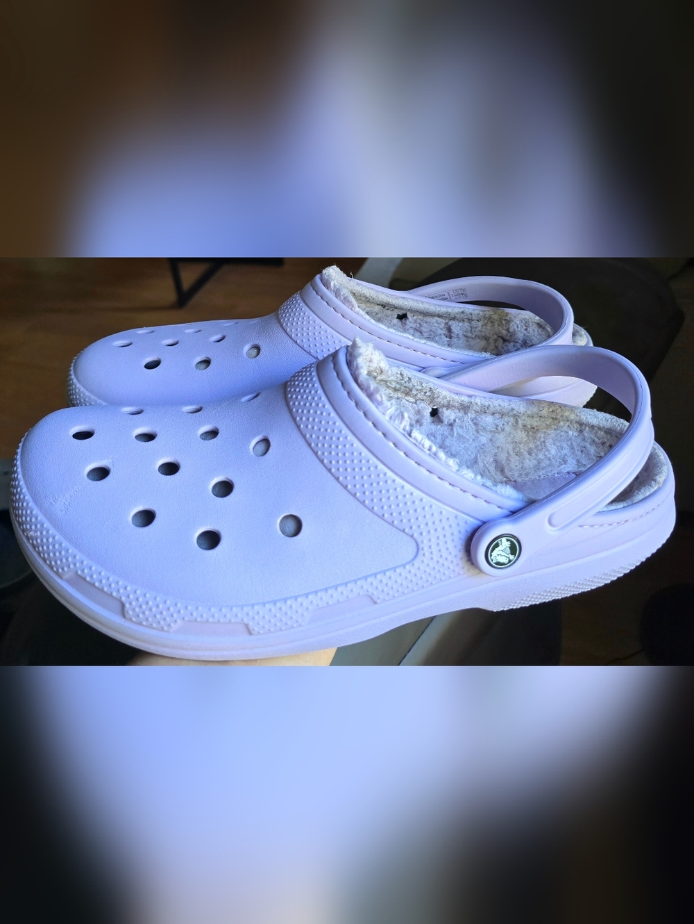 Sz 13 Men's CROCS CLASSIC LAVENDER LINED Clogs